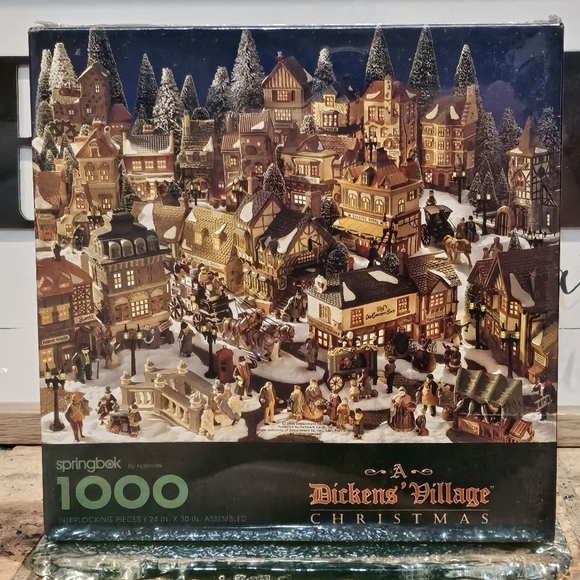 Department 56 Dickens Village Christmas 1000 Piece Springbok Puzzle - Picture 1 of 5
